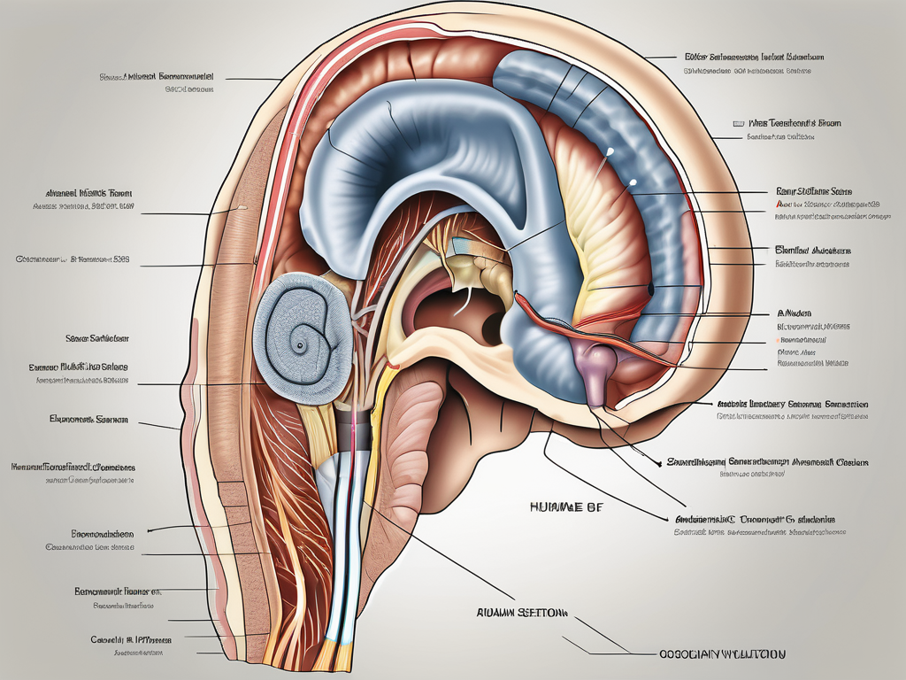 A detailed and labeled cross-section of the human ear